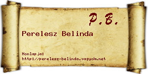 Perelesz Belinda névjegykártya